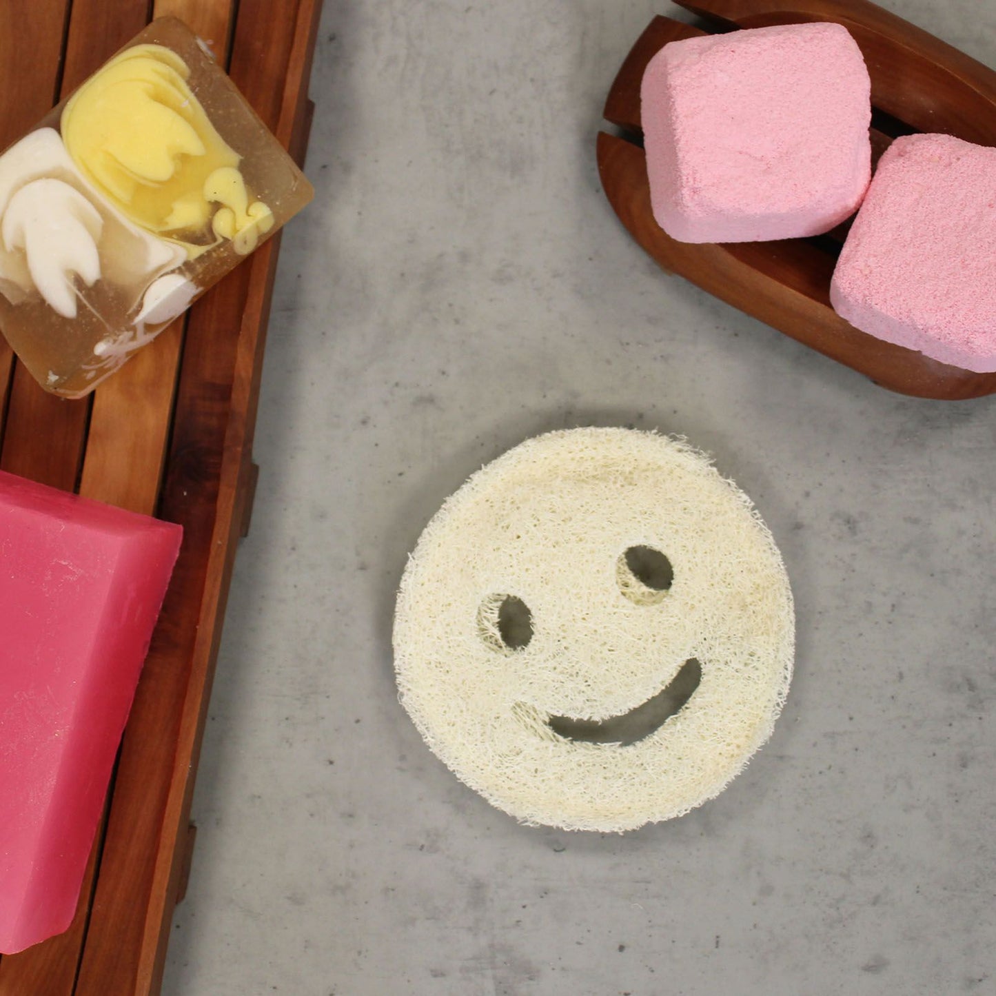 Ganze Luffa Smiley Gesicht Luxus Luffas Für Exfoliation Und Seifenherstellung