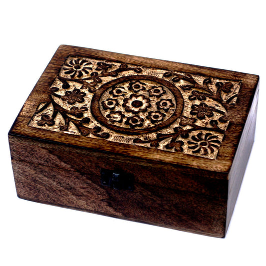 Aromatherapie Blumengravierte Box Für 24 Fläschchen
