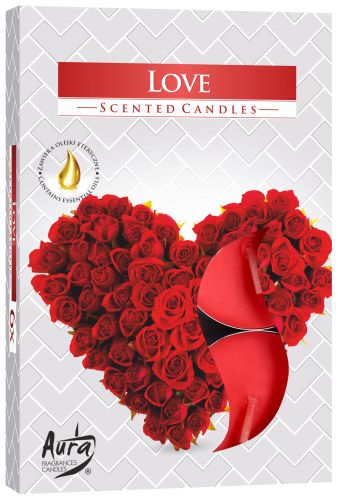 Set Aus 6 Duftteelichtern - Liebe