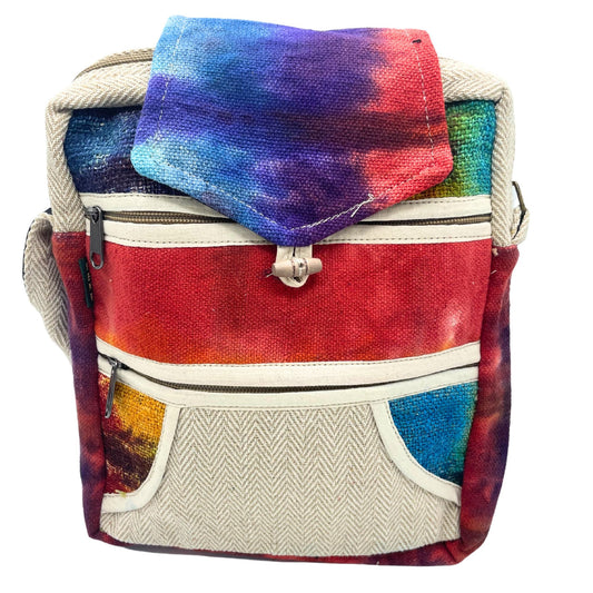 Tiedye Hanf Messenger Tasche Mit 2 Reißverschlüssen