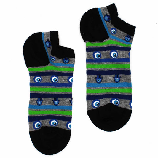 ML Hop Hare Bambussocken Niedrig 41-46 Evil Eye und Hamsa