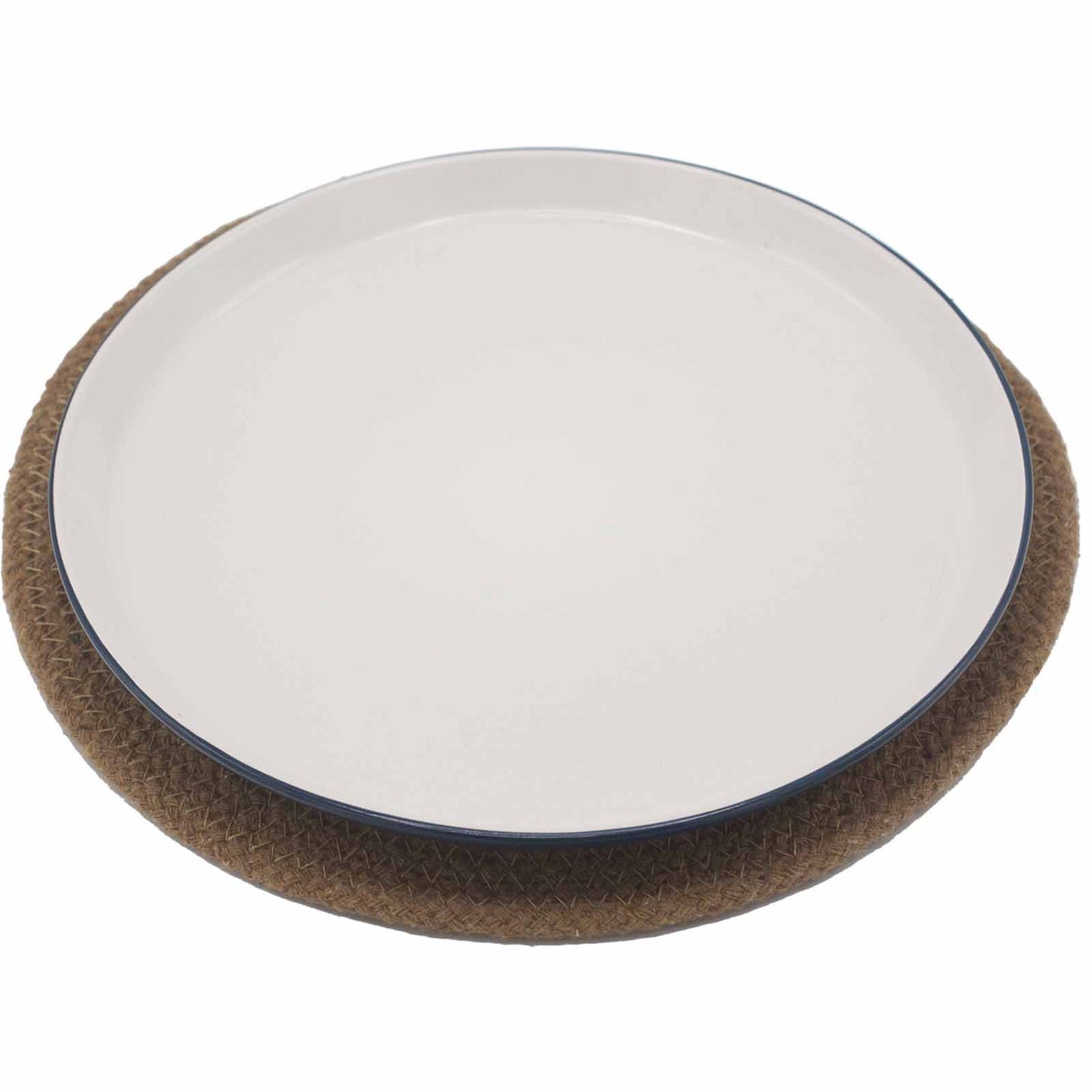 Natürliche Platzmatte Jute und Baumwolle 30cm Natürlicher Rand