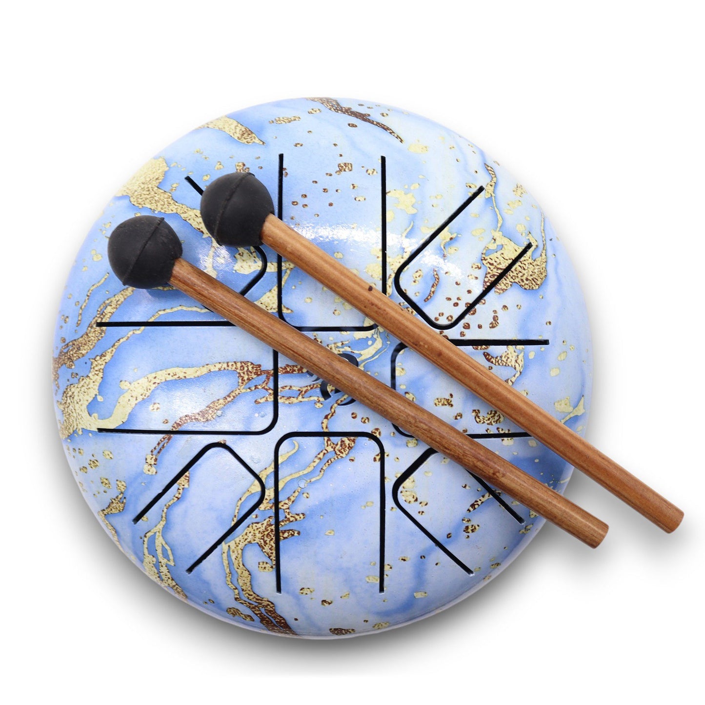 Med Stahl Zungen Glücks Trommeln Blau Himmel 17x13cm