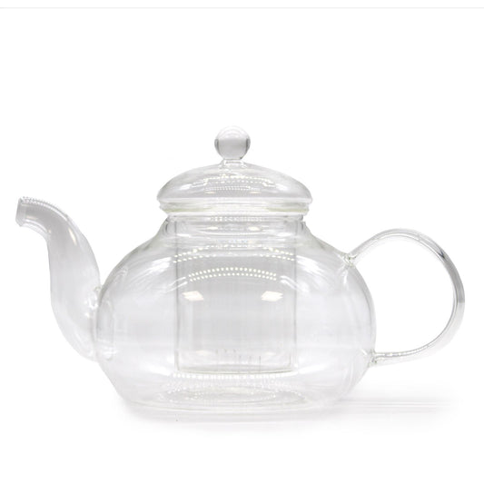 Glas Teekanne Mit Infuser Runde Perle 800ml