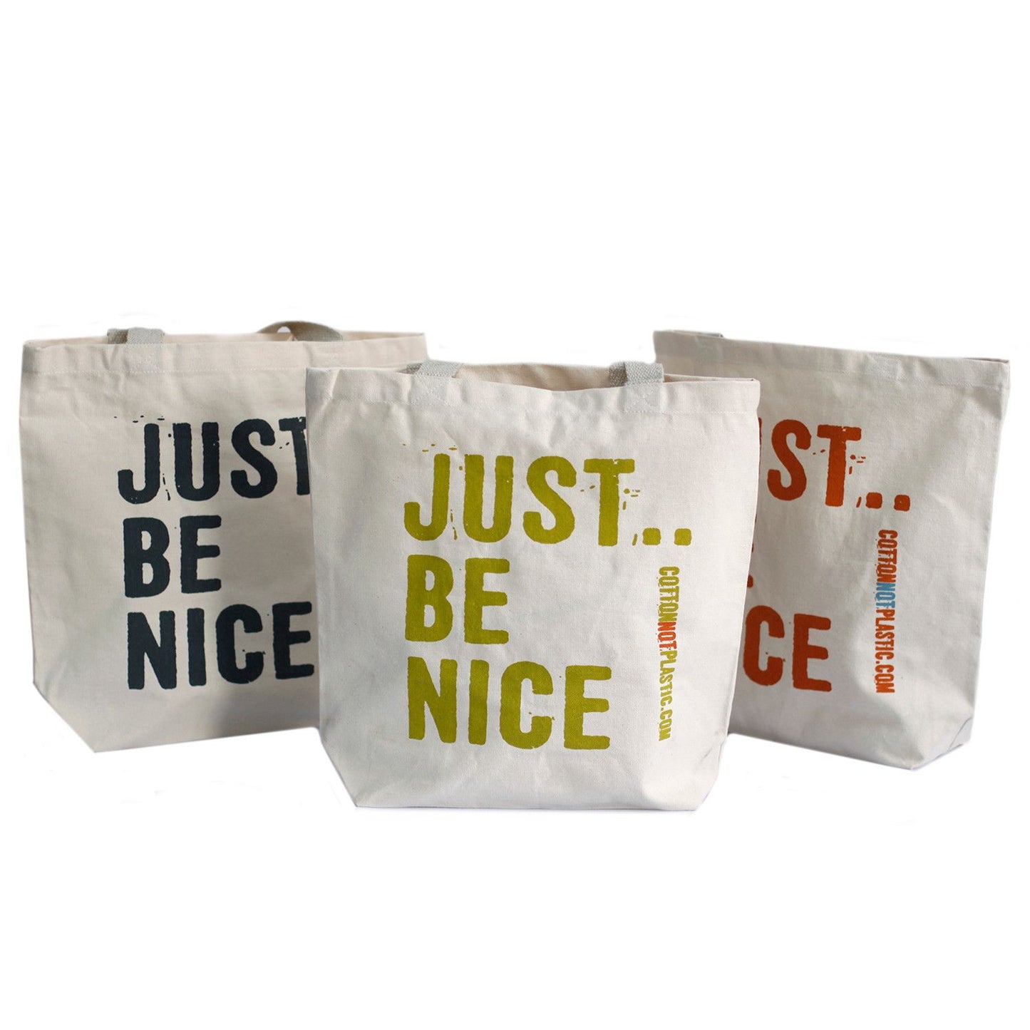 Just Be Nice Baumwolltaschen Mit 4 Designs