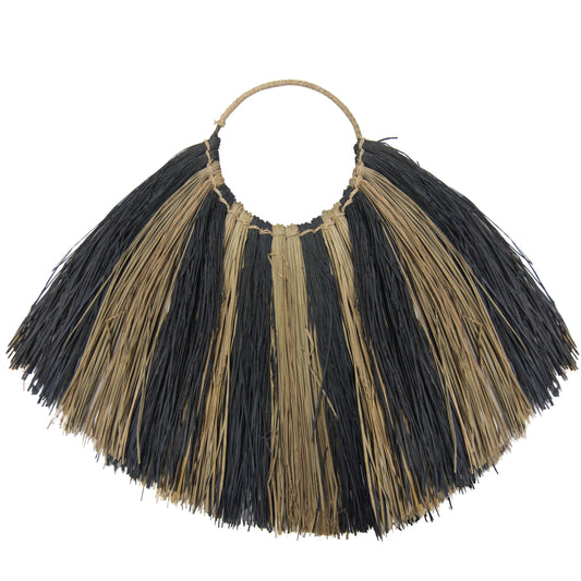 Große Seegras Fächer Wanddeko Zebra