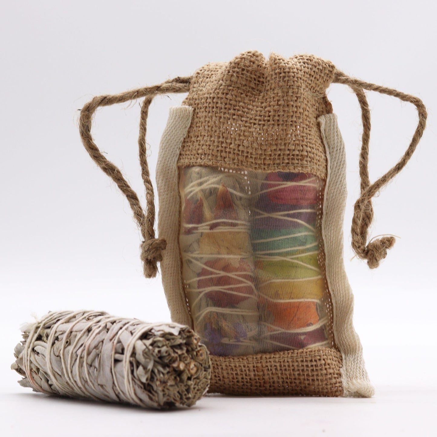 Kleine Gewaschene Jute Tasche 10x15cm