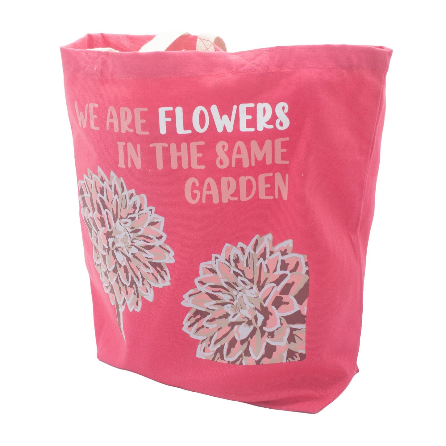 Bedruckte Baumwolltasche - Wir Sind Blumen - Rosa