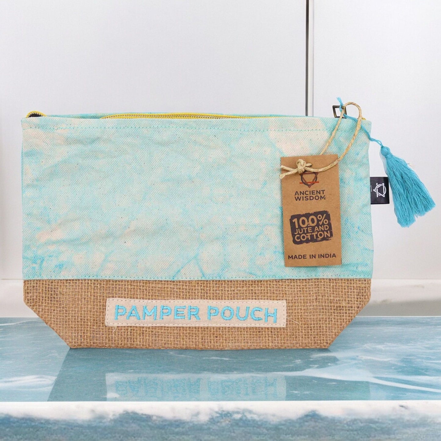 Pflegebeutel Blau Steinwasch