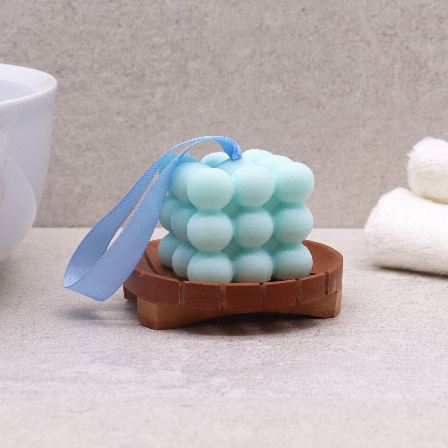 Klassische Mahagoni Seifenablage Rund