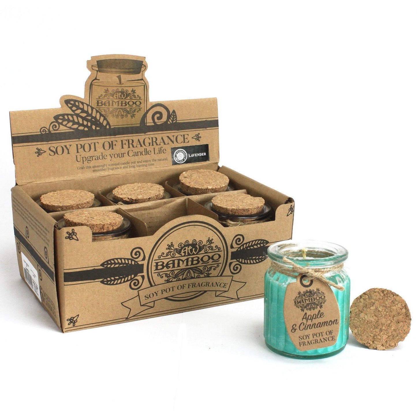 Apfel Zimt Soja Duftkerze im Glas