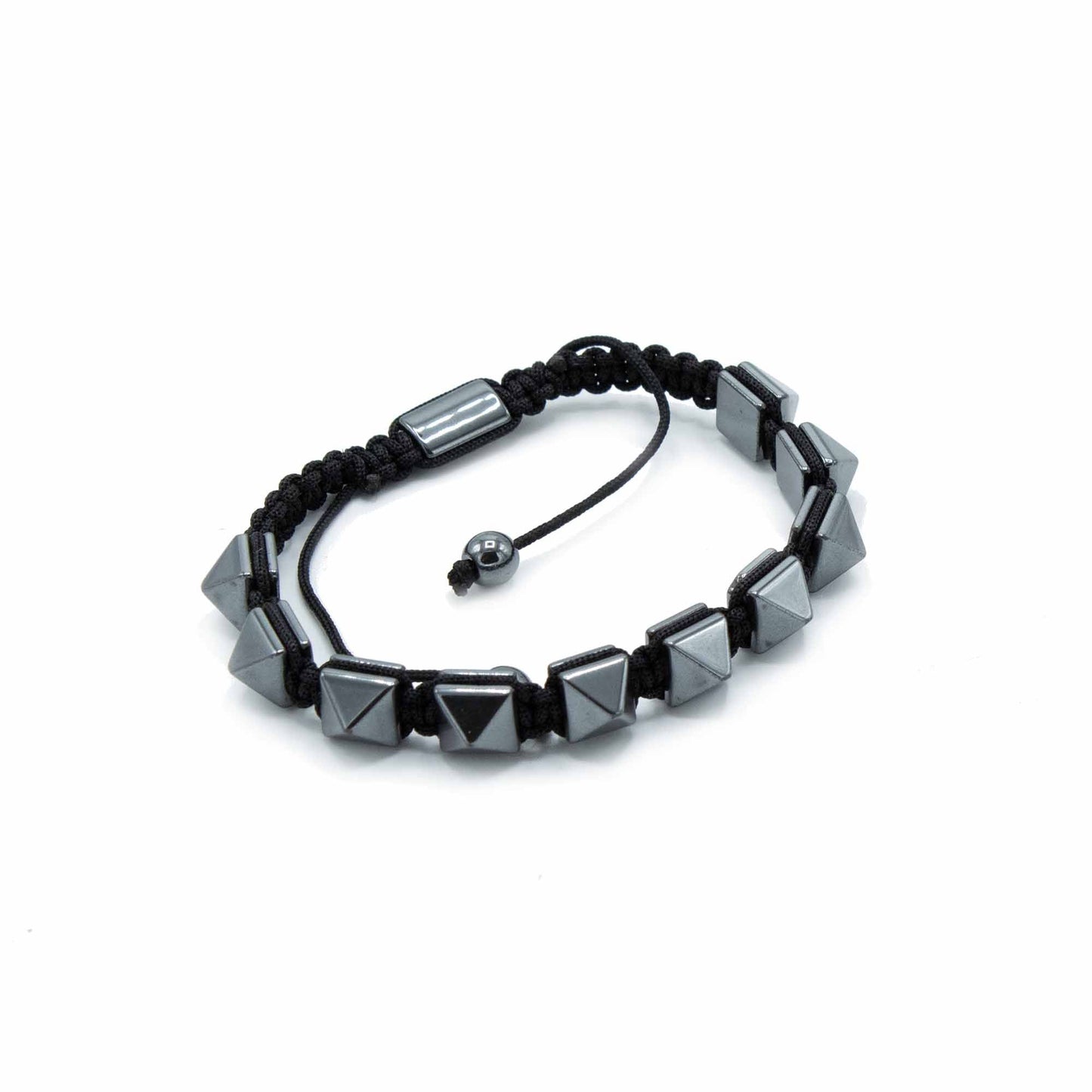 Magnetisches Hämatit Shamballa Armband Mit Stacheligen Pyramiden