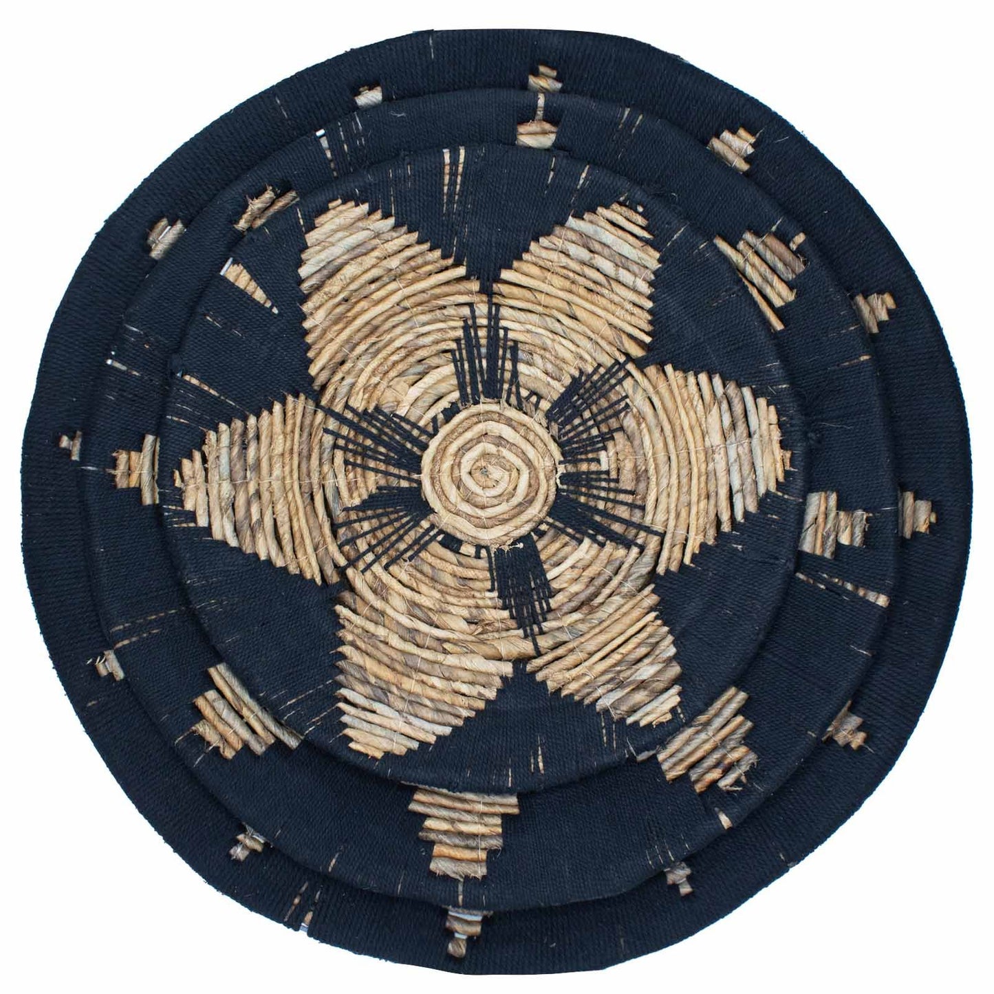 Set Aus Drei Seetang Schalen Wandkunst Schwarz