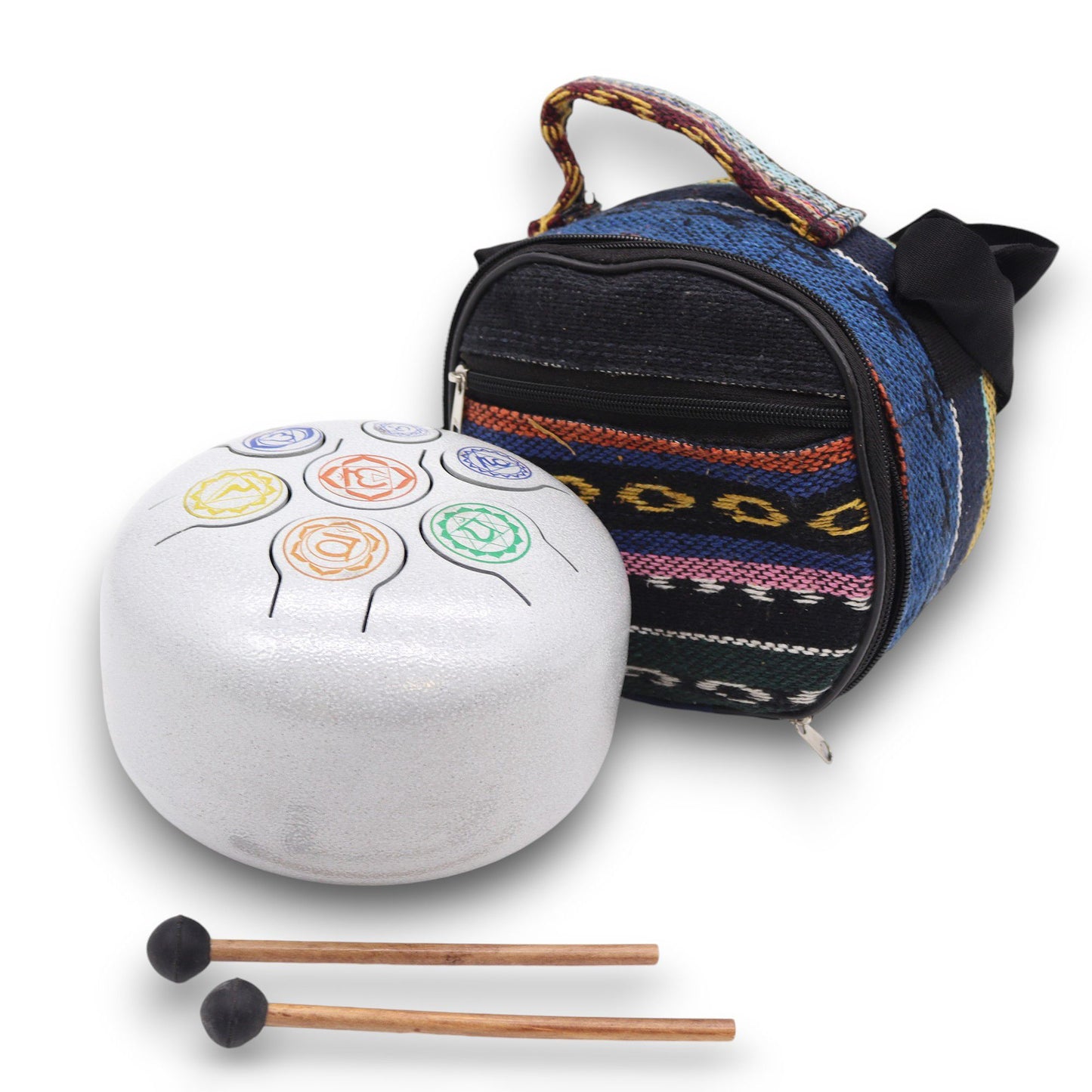 Med Stahl Zunge Glück Trommeln 7 Chakra 17x13cm