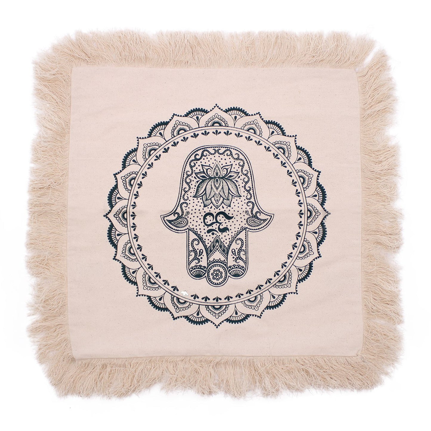 Hamsa Mandala Kissen 45x45cm Grün