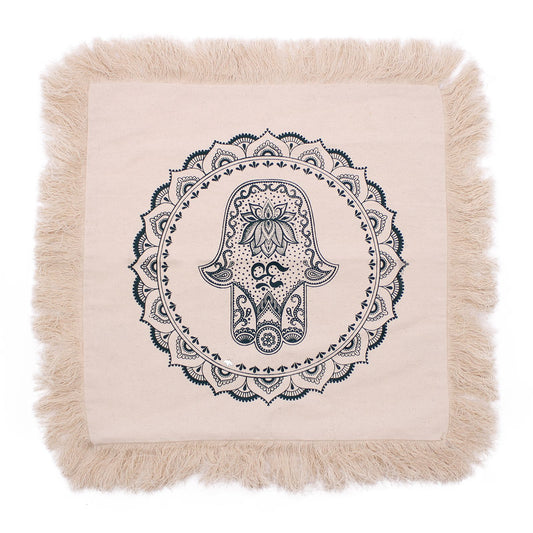 Hamsa Mandala Kissen 45x45cm Grün