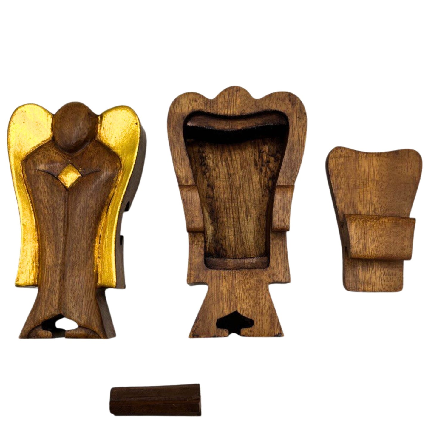 Hati-Hati Engel Magie Box Freude 14 cm Aus Nachhaltigem Suar Holz