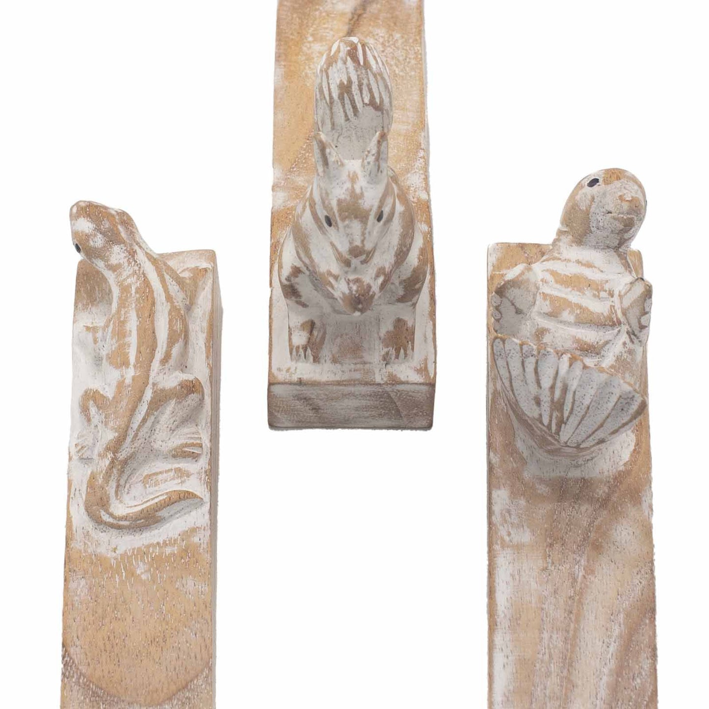 Handgeschnitzter Türstopper Gecko