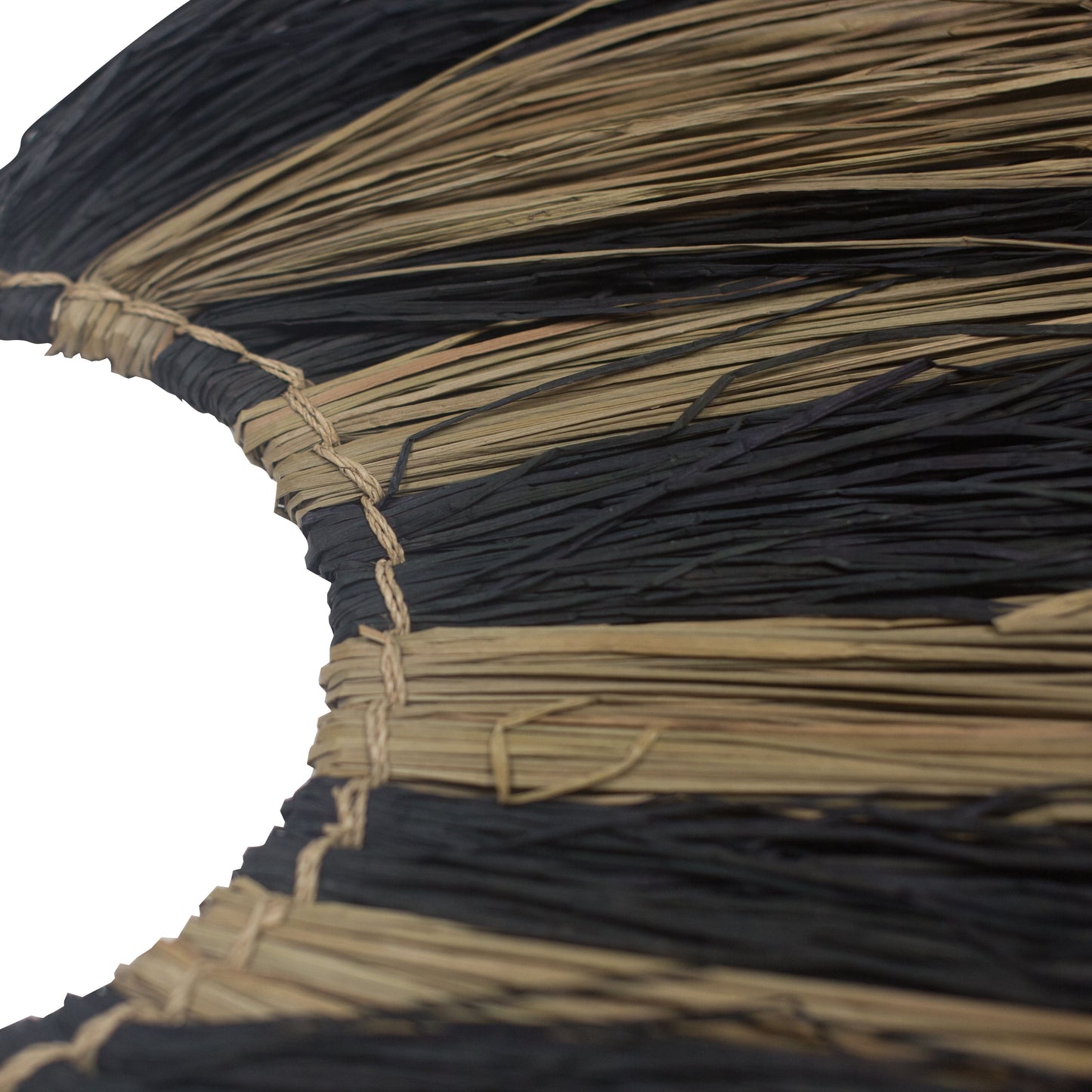 Große Seegras Fächer Wanddeko Zebra