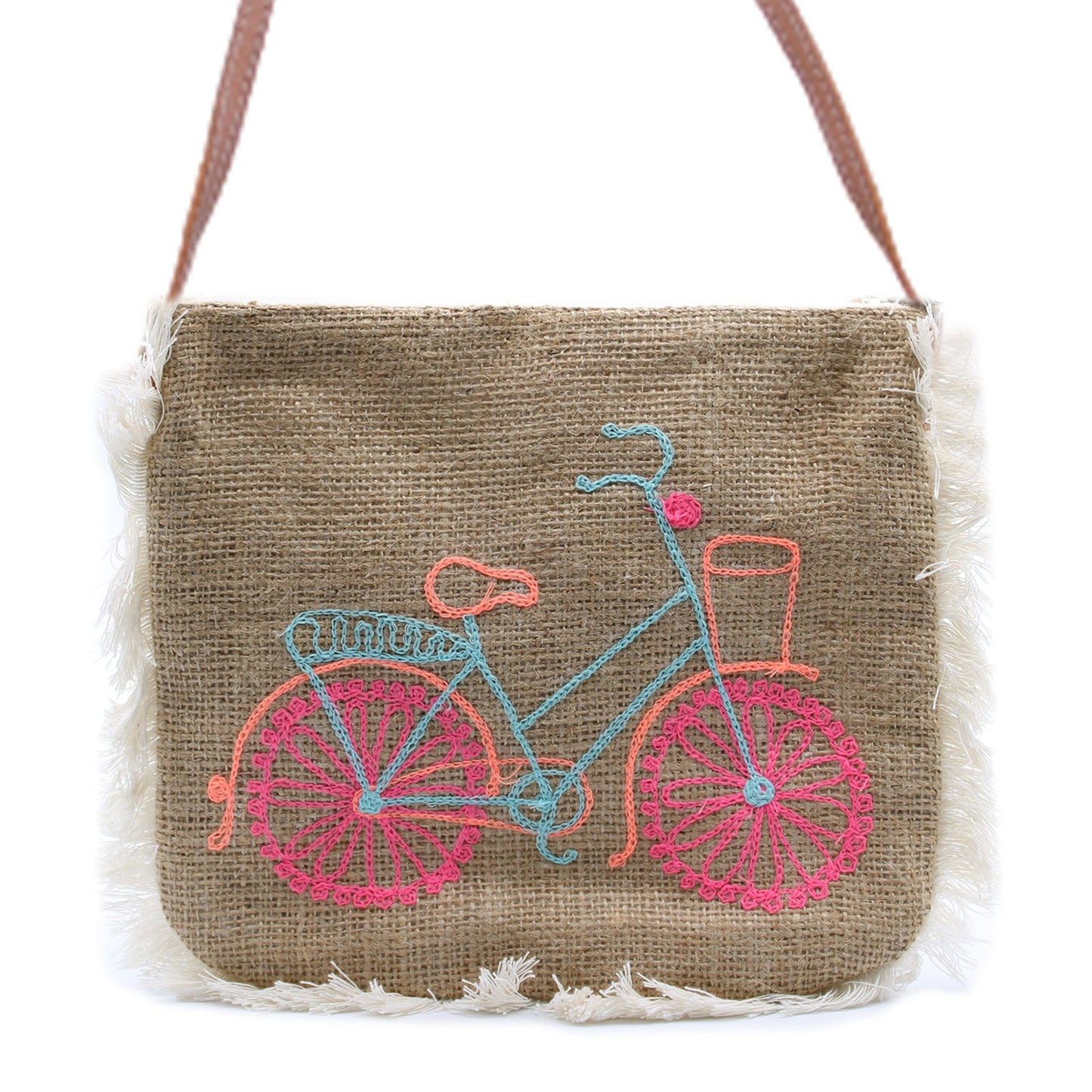 Fab Fransen Tasche - Fahrrad Stickerei