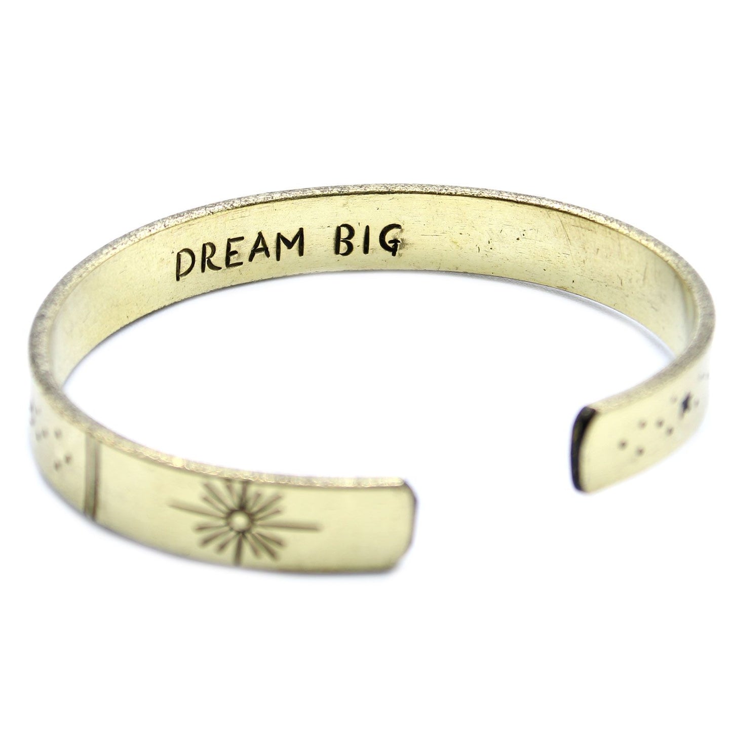 Inspiration Armband - Messing Sonnenaufgang, Galaxie, Sterne, Erde