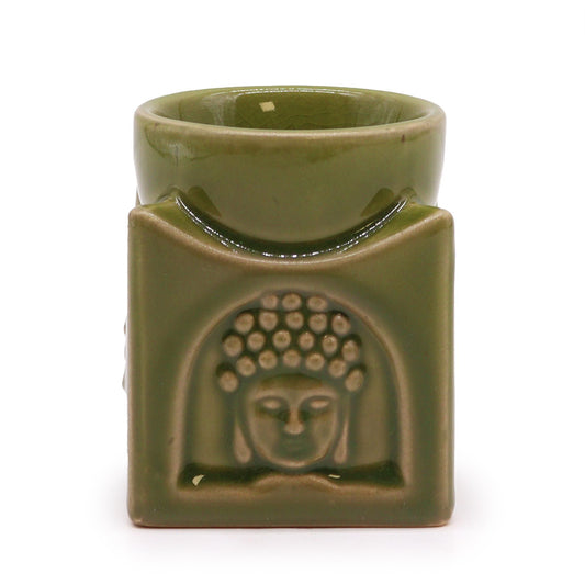 Quadratischer Buddha Brenner - Helles Jade