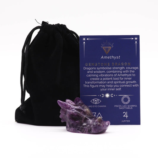 Edelstein Kleiner Drachenkopf Amethyst 45x30x28mm