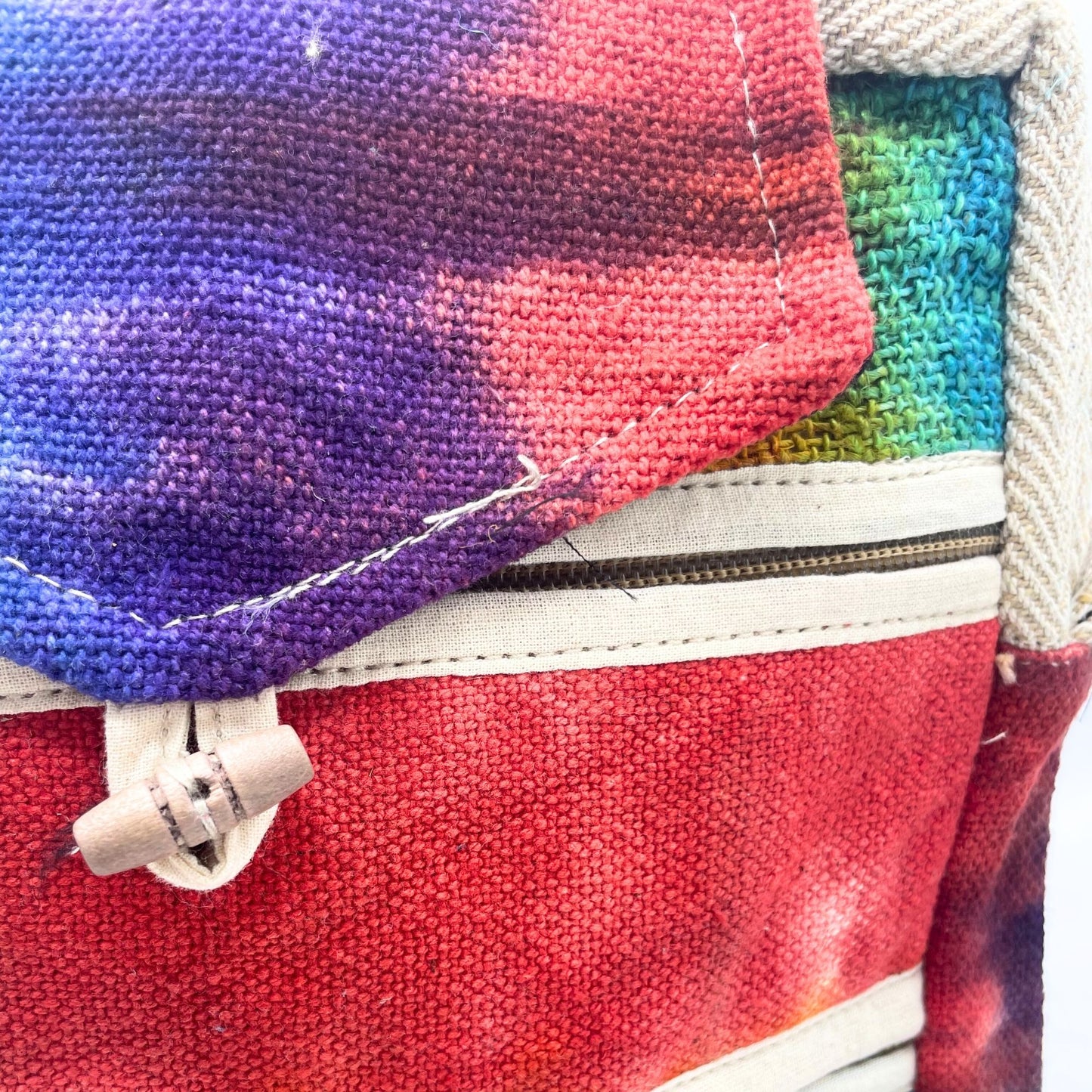 Tiedye Hanf Messenger Tasche Mit 2 Reißverschlüssen