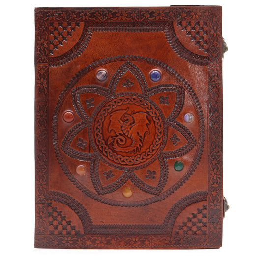 Großes Tomb Buch - Chakra Steine Drachen Mandala 100 Seiten - 25x34cm