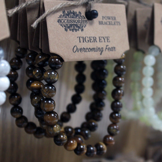 Energiearmband Tigerauge mit Dehnbarem Design