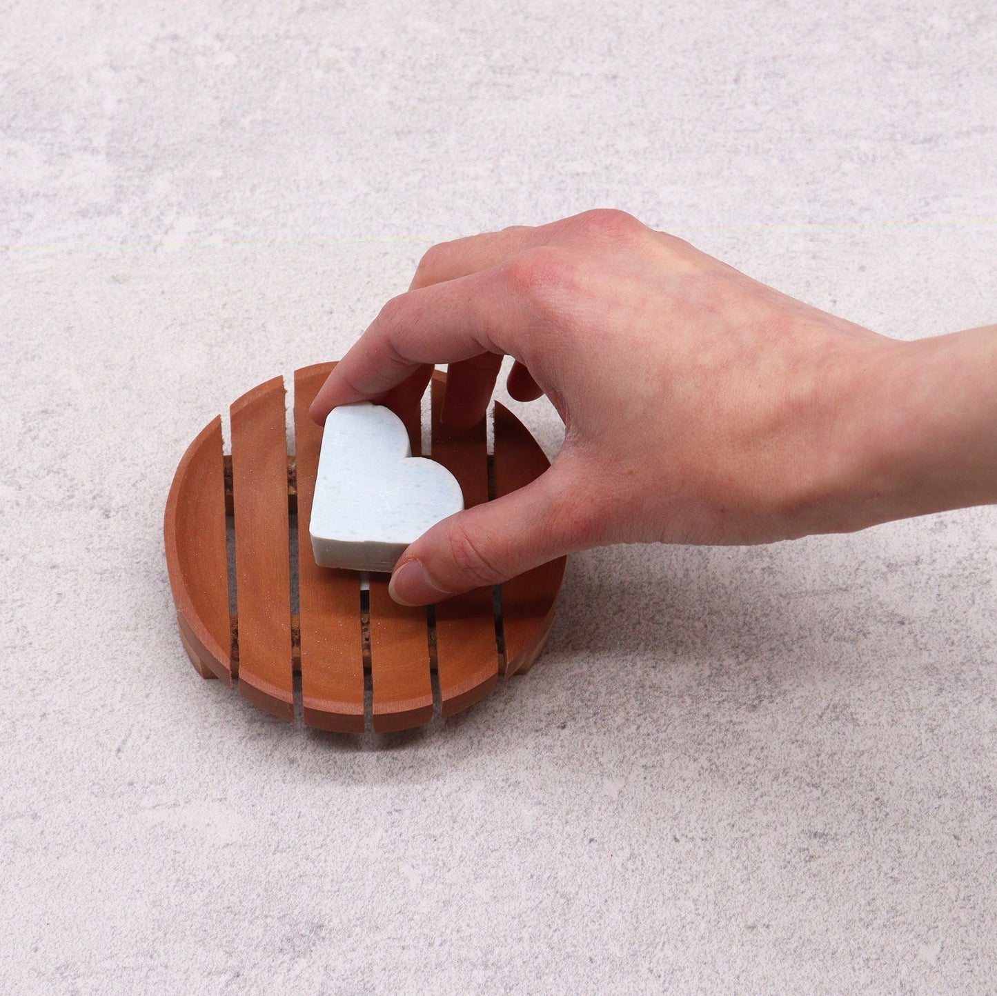 Klassische Mahagoni Seifenablage Rund