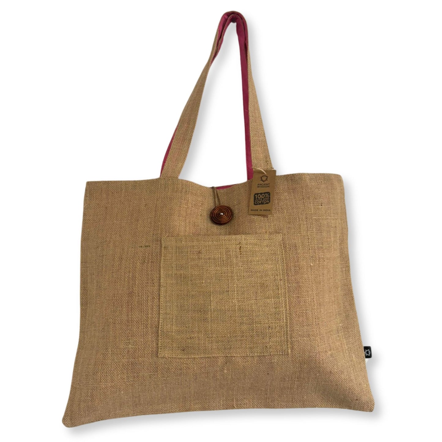 Wendetasche Aus Jute Und Baumwolle Groß - Rosa