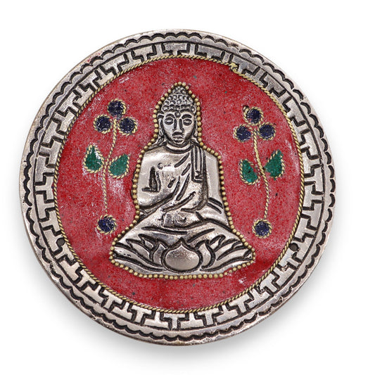 Buddha Roter Dekor Räucherstäbchenhalter 10cm
