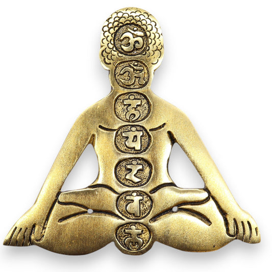 Goldene Aluminium Sieben Chakra Räucherstäbchen Halter 12x12cm