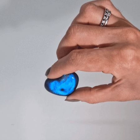 Madagaskar Labradorit Herzsteine (ca 17-31g 30-40mm)