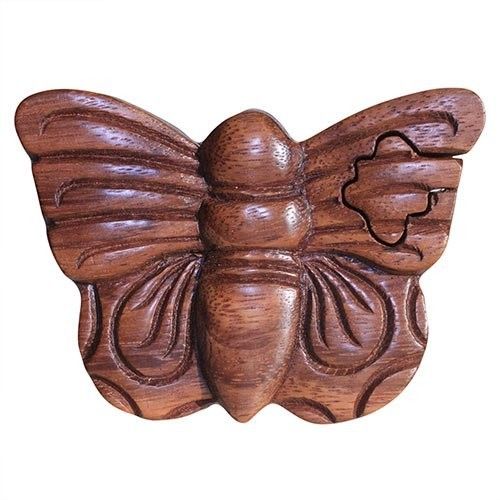 Bali Magic Box Schmetterling Holzpuzzle Mit Geheimfach