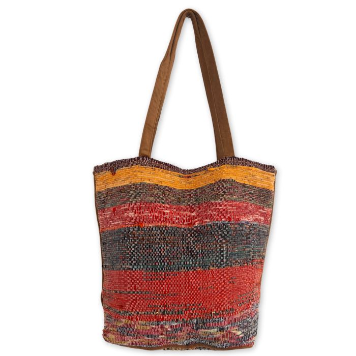 Wiederverwendbare Große Teppictasche - Rosa Farbtöne