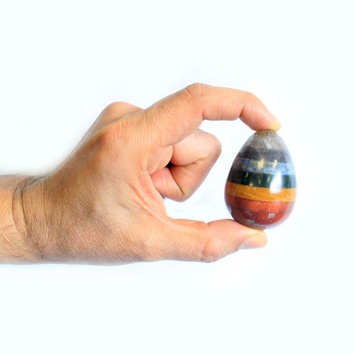 Chakra Eier 40-60mm Handgefertigte Edelsteine In Sieben Farben