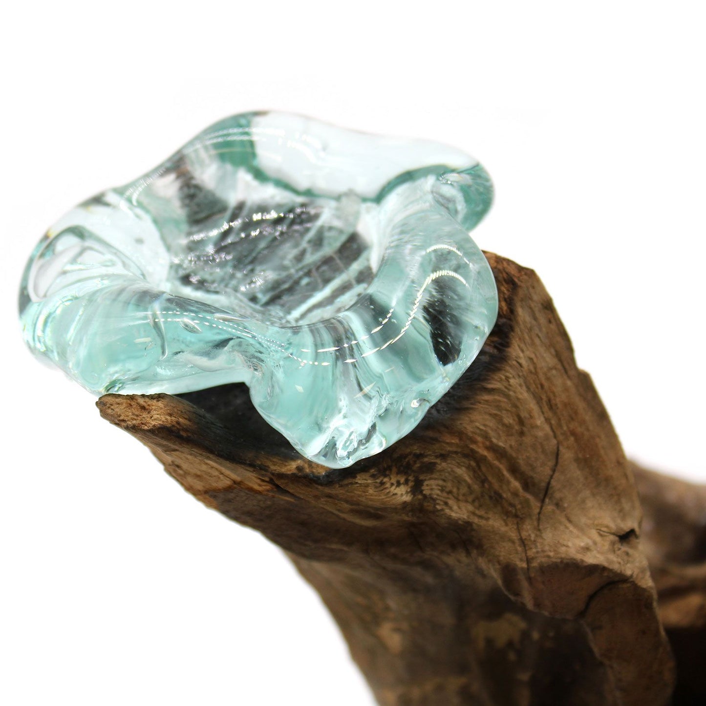 Molton Glas Dreifach Kerzenhalter Auf Holz