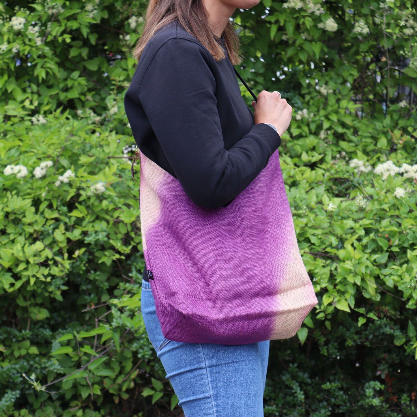 Weiche Misch Schultertasche Antikes Fuchsia