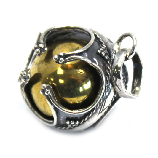 Silberne Engelglocke Wohlstand 16mm