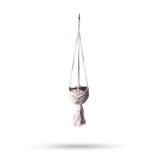 Makramee Blumentopf Halter Dekorativ Beige