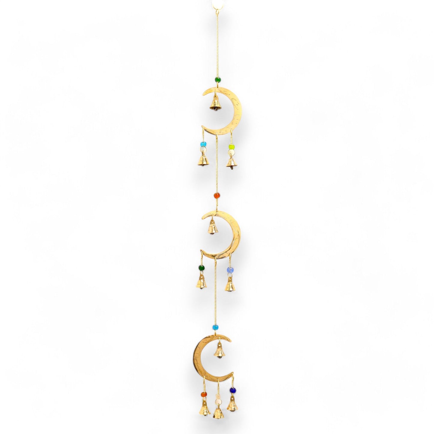 Indische Klangspiele - Mond Tropfen - 10 Glocken - 6,5x63cm