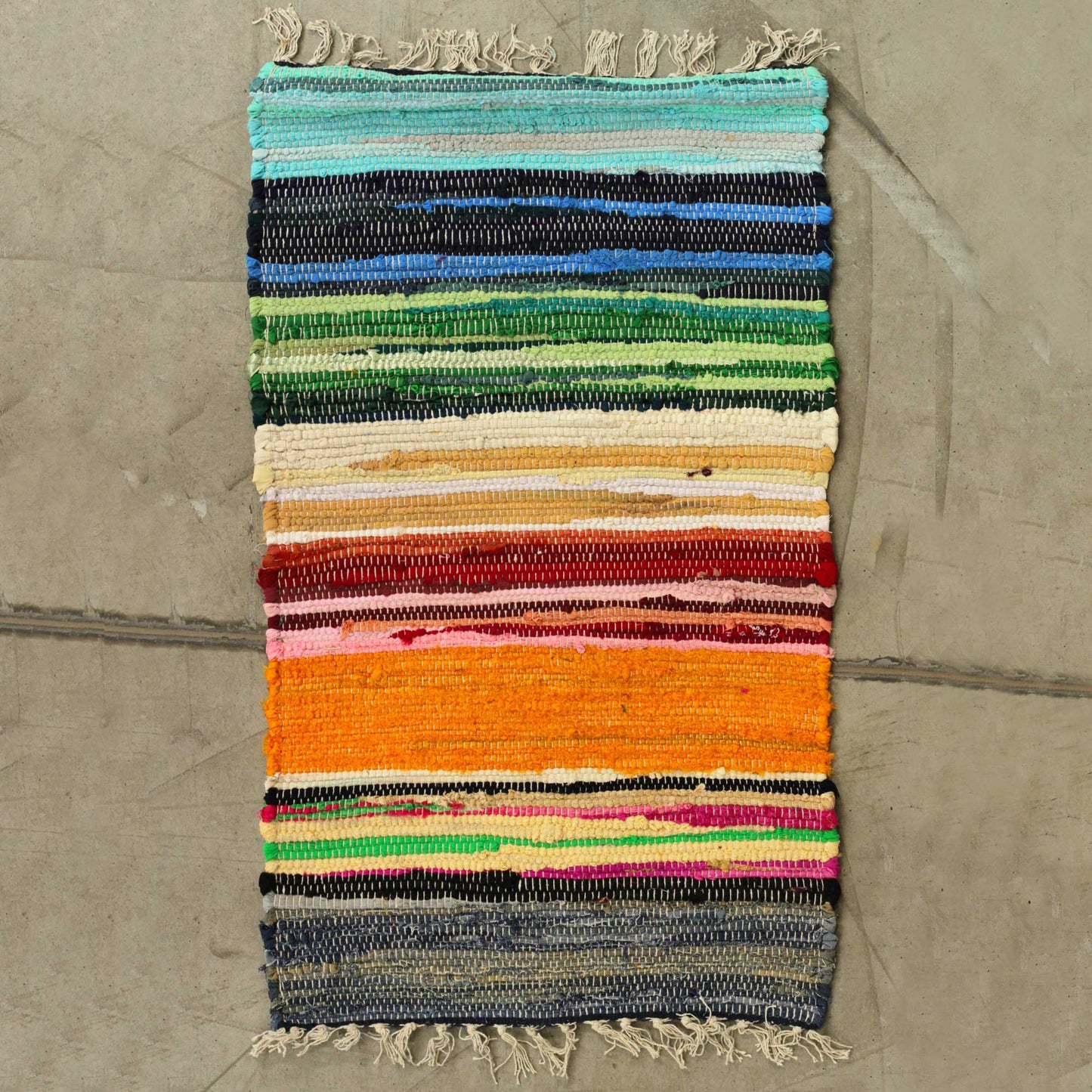 Kleiner Teppichläufer 50x90cm Premiumqualität Regenbogenfarben