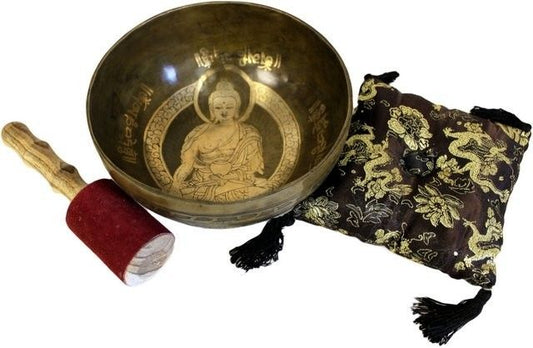 Goldener Buddha Aus Messing - Spezial S'Bowl Set