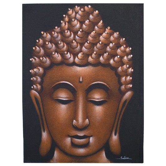 Buddha Gemälde mit Kupfer Sand Finish