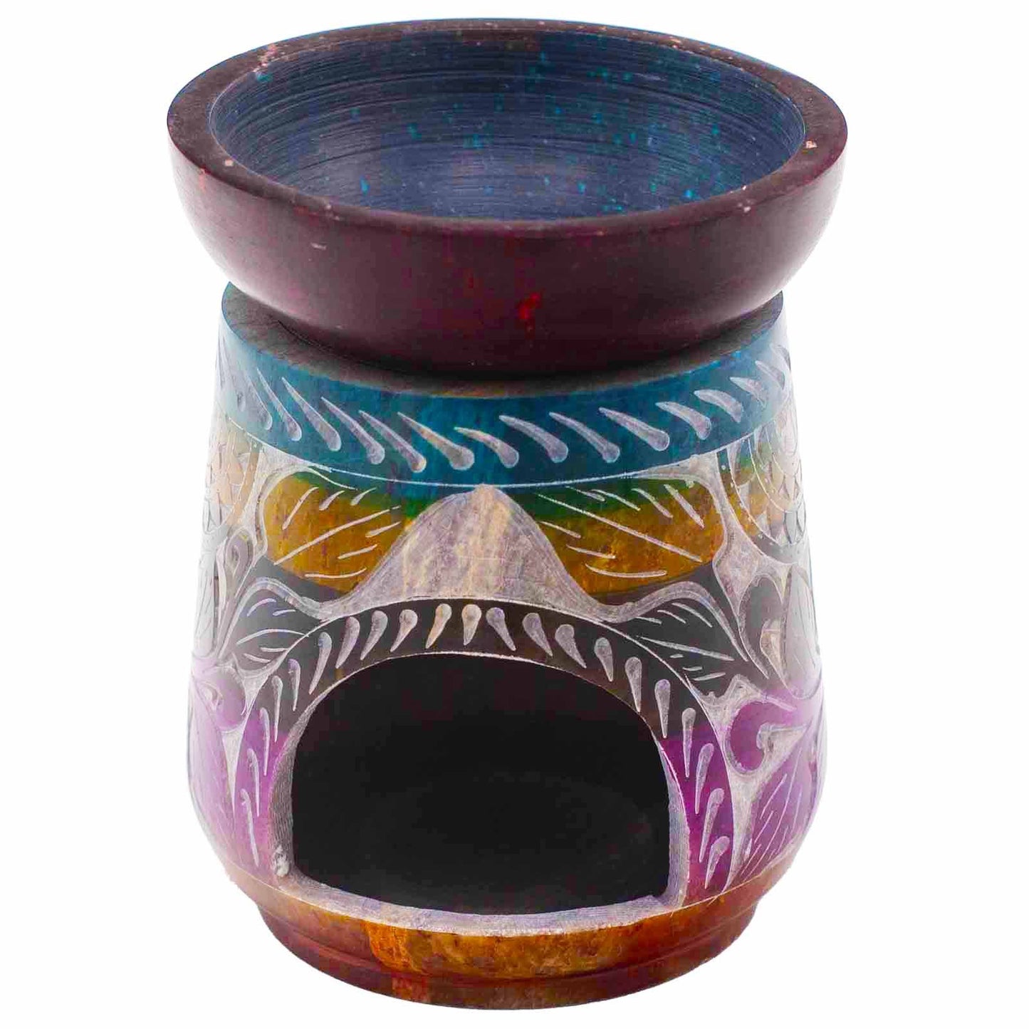 Großer Seifenstein Öl-Brenner 13x10cm - Elefant - Fünf Farben