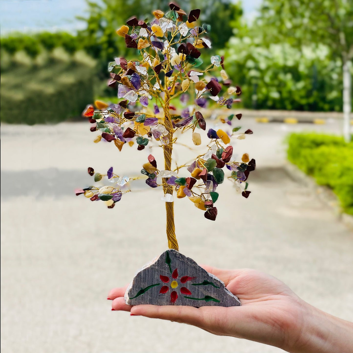 Gemischter Edelsteinbaum Mit 320 Steinen