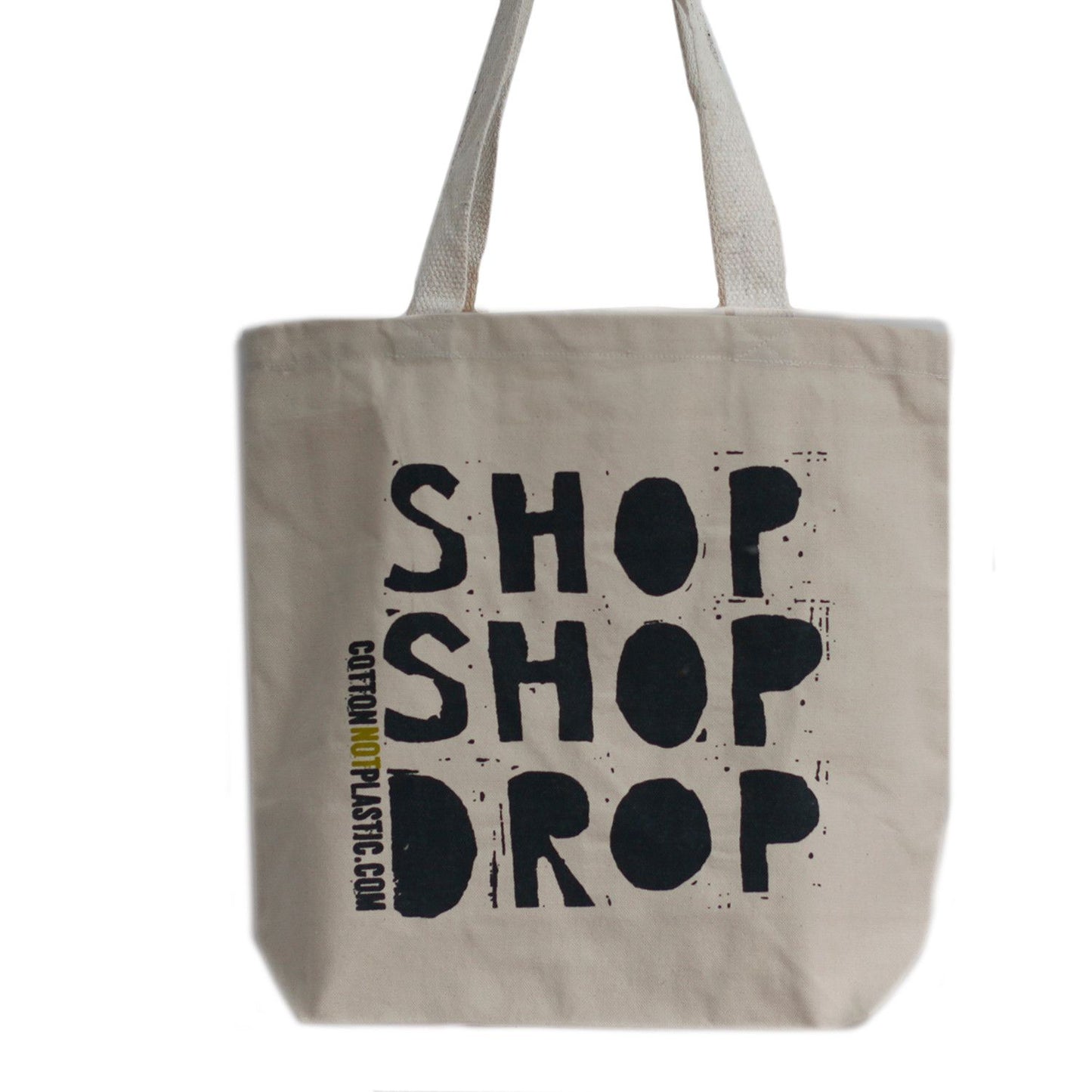 Shop Shop Drop Baumwolltaschen - 4 Designs Disponibel