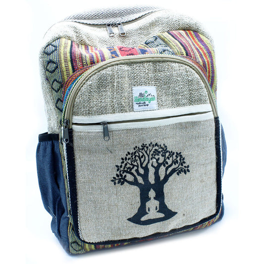 Großer Hanf Rucksack - Bohdi Baum Design